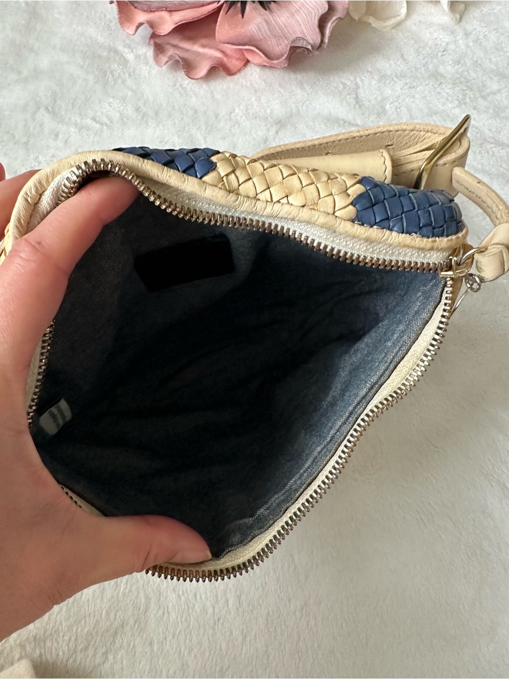 Clare V Woven Leather Striped Fanny Pack Crossbody Belt Bag - Picture 5 of 15